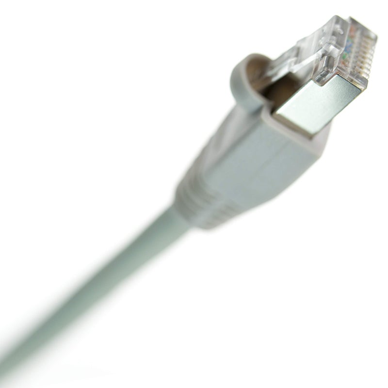 NTW Cat6 Ethernet Cable Shielded 50 FT Gray Plated RJ45 Connector Internet LAN Wire Cable Cord for Modem Router PC Mac Laptop PS5 PS4 Xbox 360 Patch Panel Faster Than Cat5 Cat5e, Grey (345-S6-050GY) - Image 1